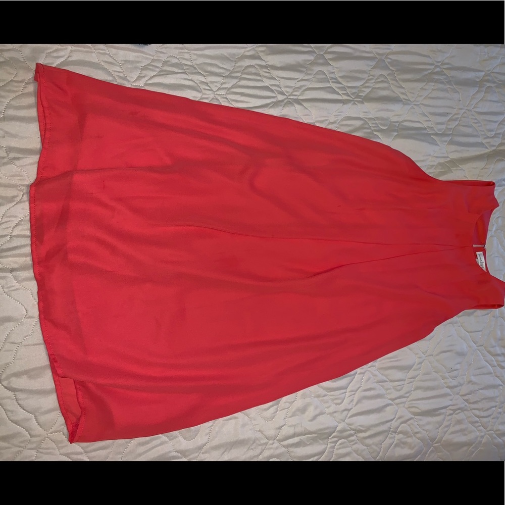 Coral shift dress